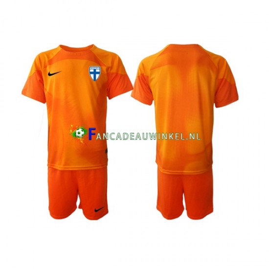 Finland Wedstrijdshirt met Korting Keepersshirt Thuis Kind 2022-23 Korte Mouw