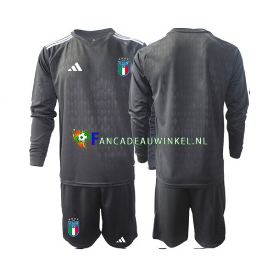 Italië Wedstrijdshirt met Korting Keepersshirt Uit Kind 2023 Lange Mouw