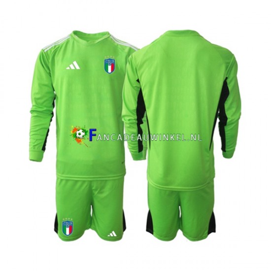 Italië Wedstrijdshirt met Korting Keepersshirt Thuis Kind 2023 Lange Mouw