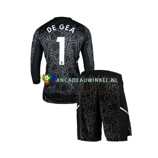 Manchester United Wedstrijdshirt met Korting DE GEA 1 Keepersshirt Uit Kind 2022-23 Lange Mouw