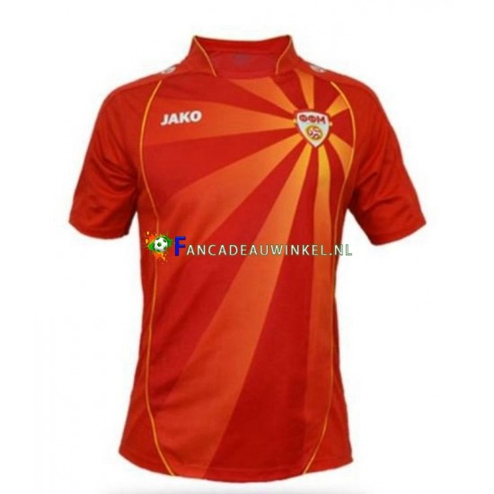 Wedstrijdshirt met Korting North Macedonia Thuis Heren 2022 Korte Mouw