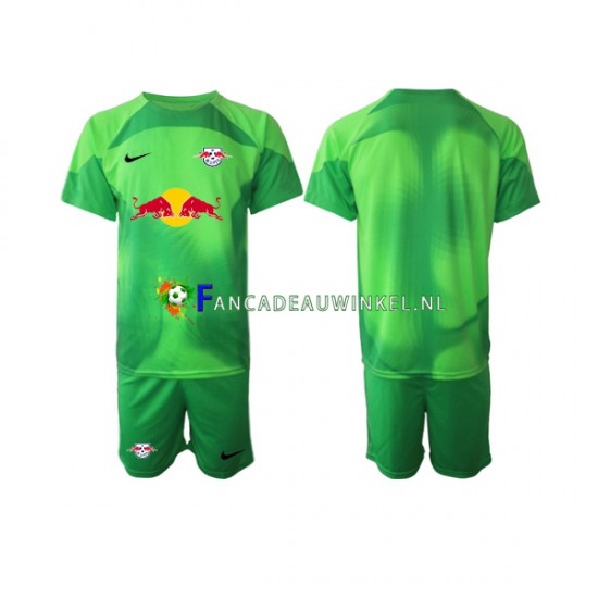 RB Leipzig Wedstrijdshirt met Korting Keepersshirt Uit Kind 2022-23 Korte Mouw