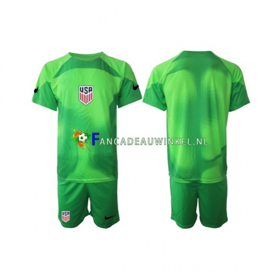 USA Wedstrijdshirt met Korting Keepersshirt Vierde Kind WK 2022 Korte Mouw