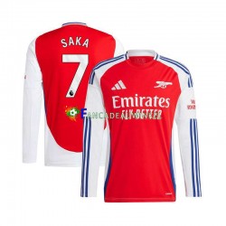 Arsenal Wedstrijdshirt met Korting Bukayo Saka 7 Thuis Heren 2024-25 Lange Mouw