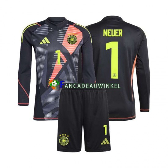 Duitsland Wedstrijdshirt met Korting Manuel Neuer 1 Keepersshirt Thuis Kind EK 2024 Lange Mouw