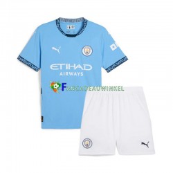 Manchester City Wedstrijdshirt met Korting Thuis Kind 2024-25 Korte Mouw