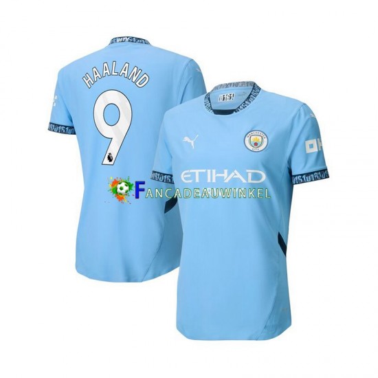 Manchester City Wedstrijdshirt met Korting Erling Haaland 9 Thuis Heren 2024-25 Korte Mouw