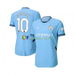 Manchester City Wedstrijdshirt met Korting Jack Grealish 10 Thuis Heren 2024-25 Korte Mouw