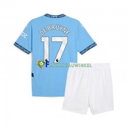 Manchester City Wedstrijdshirt met Korting Kevin De Bruyne 17 Thuis Kind 2024-25 Korte Mouw