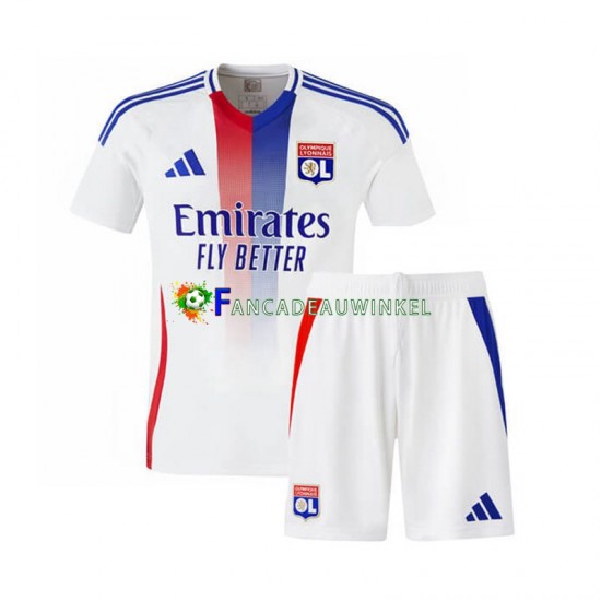 Olympique Lyonnais Wedstrijdshirt met Korting Thuis Kind 2024-25 Korte Mouw