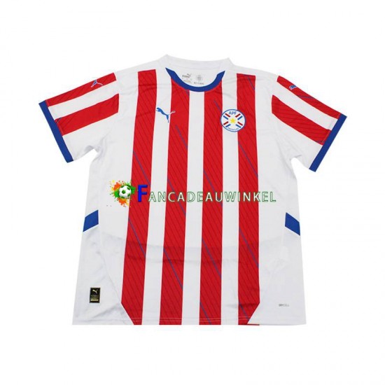 Wedstrijdshirt met Korting Paraguay Thuis Heren 2024 Korte Mouw