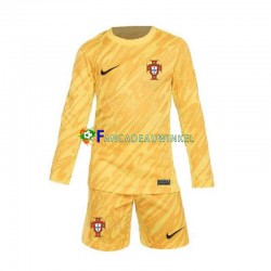Portugal Wedstrijdshirt met Korting Keepersshirt Thuis Kind EK 2024 Lange Mouw