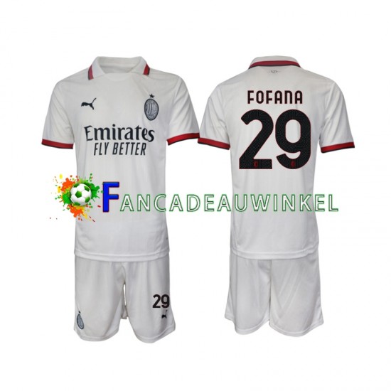 AC Milan Wedstrijdshirt met Korting Fofana 29 Uit Kind 2024-25 Korte Mouw