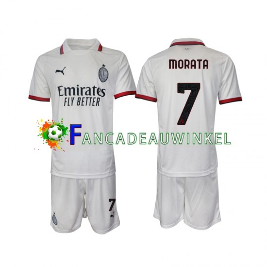 AC Milan Wedstrijdshirt met Korting Morata 7 Uit Kind 2024-25 Korte Mouw