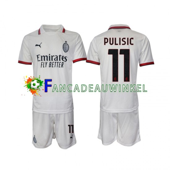 AC Milan Wedstrijdshirt met Korting Pulisic 11 Uit Kind 2024-25 Korte Mouw