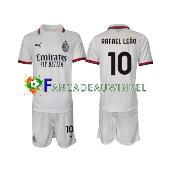 AC Milan Wedstrijdshirt met Korting Rafael Leao 10 Uit Kind 2024-25 Korte Mouw