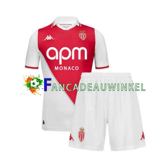 AS Monaco Wedstrijdshirt met Korting Thuis Kind 2024-25 Korte Mouw