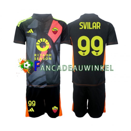 AS Roma Wedstrijdshirt met Korting Mile Svilar 99 Keepersshirt Thuis Kind 2024-25 Korte Mouw