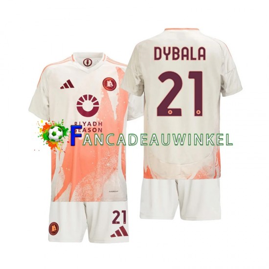 AS Roma Wedstrijdshirt met Korting Paulo Dybala 21 Uit Kind 2024-25 Korte Mouw