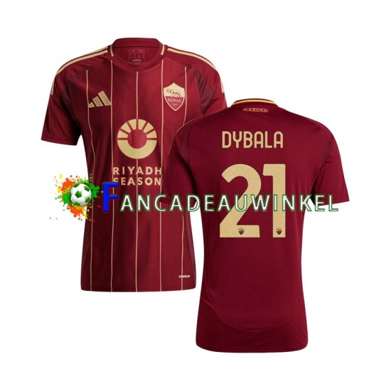 AS Roma Wedstrijdshirt met Korting Paulo Dybala 21 Thuis Heren 2024-25 Korte Mouw