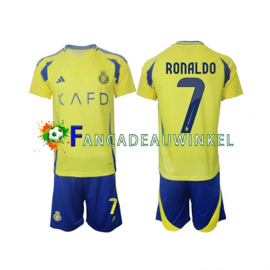 Wedstrijdshirt met Korting Al Nassr Cristiano Ronaldo 7 Thuis Kind 2024-25 Korte Mouw