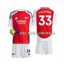 Arsenal Wedstrijdshirt met Korting Calafiori 33 Thuis Kind 2024-25 Korte Mouw