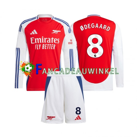 Arsenal Wedstrijdshirt met Korting Martin Odegaard 8 Thuis Kind 2024-25 Lange Mouw