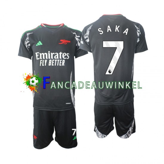 Arsenal Wedstrijdshirt met Korting Saka 7 Uit Kind 2024-25 Korte Mouw