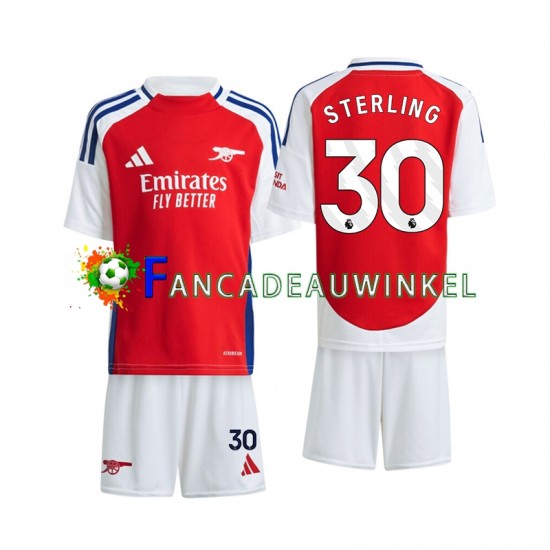 Arsenal Wedstrijdshirt met Korting Sterling 30 Thuis Kind 2024-25 Korte Mouw