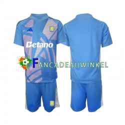Aston Villa Wedstrijdshirt met Korting Keepersshirt 3rd Blauw Kind 2024-25 Korte Mouw