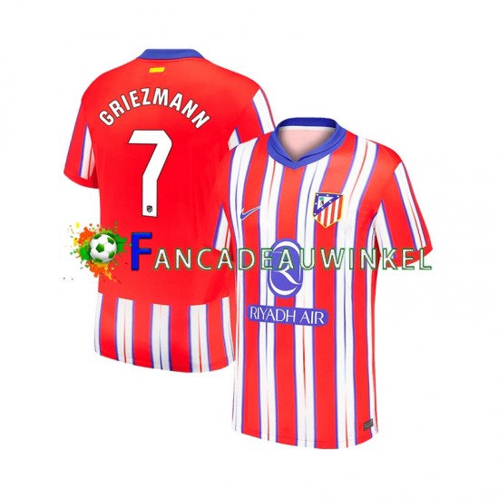 Atlético Madrid Wedstrijdshirt met Korting Antoine Griezmann 7 Thuis Heren 2024-25 Korte Mouw