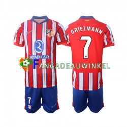 Atlético Madrid Wedstrijdshirt met Korting Griezmann 7 Thuis Kind 2024-25 Korte Mouw