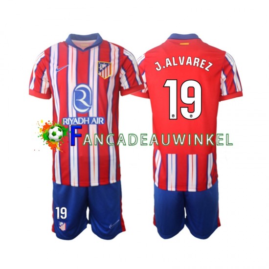 Atlético Madrid Wedstrijdshirt met Korting J.Alvarez 19 Thuis Kind 2024-25 Korte Mouw