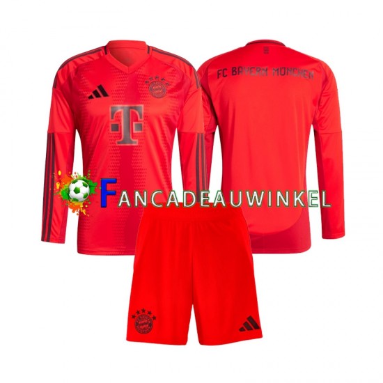 FC Bayern München Wedstrijdshirt met Korting Thuis Kind 2024-25 Lange Mouw