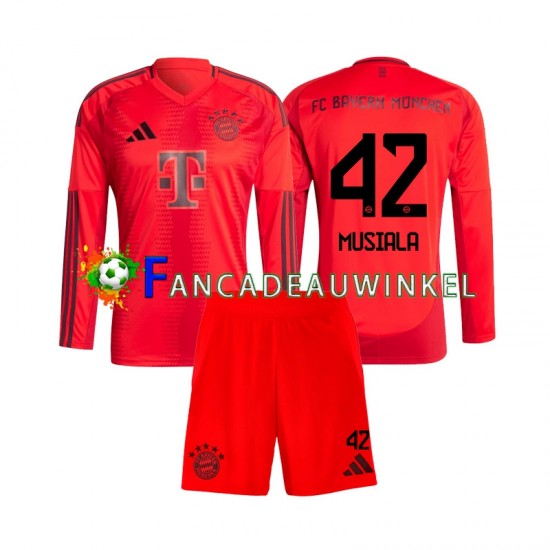 FC Bayern München Wedstrijdshirt met Korting Jamal Musiala 42 Thuis Kind 2024-25 Lange Mouw