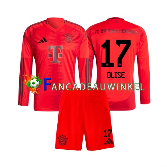 FC Bayern München Wedstrijdshirt met Korting Michael Olise 17 Thuis Kind 2024-25 Lange Mouw