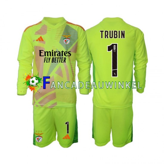 Benfica Wedstrijdshirt met Korting Anatolij Trubin 1 Keepersshirt Thuis Kind 2024-25 Lange Mouw