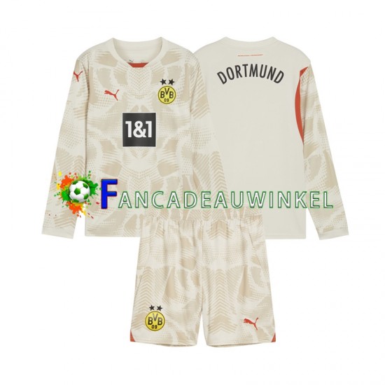 Borussia Dortmund Wedstrijdshirt met Korting Keepersshirt Thuis Kind 2024-25 Lange Mouw