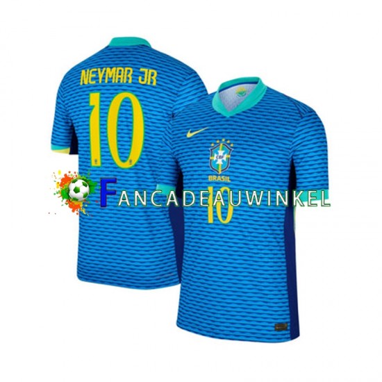 Brazilië Wedstrijdshirt met Korting Neymar JR 10 Uit Heren 2024 Korte Mouw