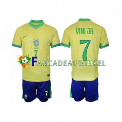 Brazilië Wedstrijdshirt met Korting VINI JR 7 Thuis Kind 2024 Korte Mouw