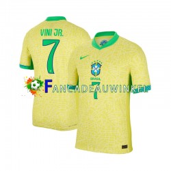Brazilië Wedstrijdshirt met Korting VINI JR 7 Thuis Heren 2024 Korte Mouw