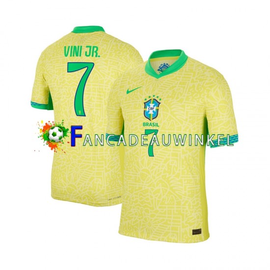 Brazilië Wedstrijdshirt met Korting VINI JR 7 Thuis Heren 2024 Korte Mouw