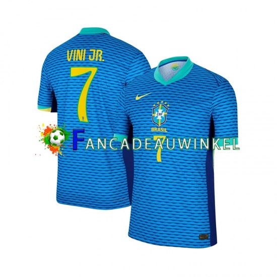 Brazilië Wedstrijdshirt met Korting Vinicius Junior 7 Uit Heren 2024 Korte Mouw