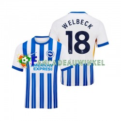 Brighton Hove Albion Wedstrijdshirt met Korting WELBECK 18 Thuis Heren 2024-25 Korte Mouw