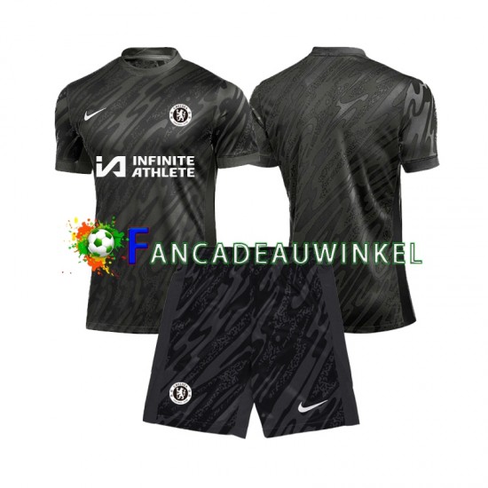 Chelsea Wedstrijdshirt met Korting Keepersshirt Uit Kind 2024-25 Korte Mouw