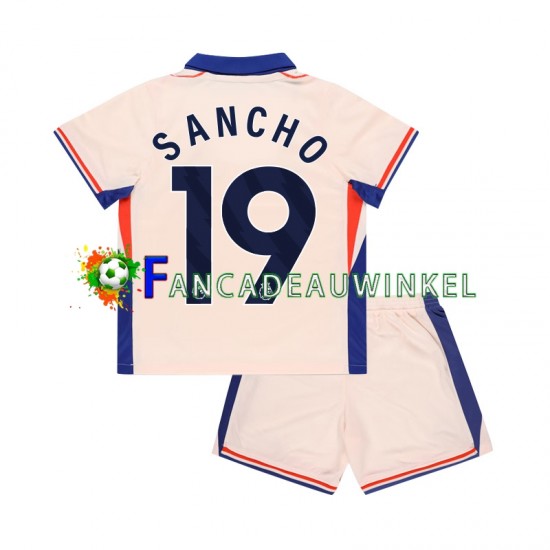 Chelsea Wedstrijdshirt met Korting Jadon Sancho 19 Uit Kind 2024-25 Korte Mouw