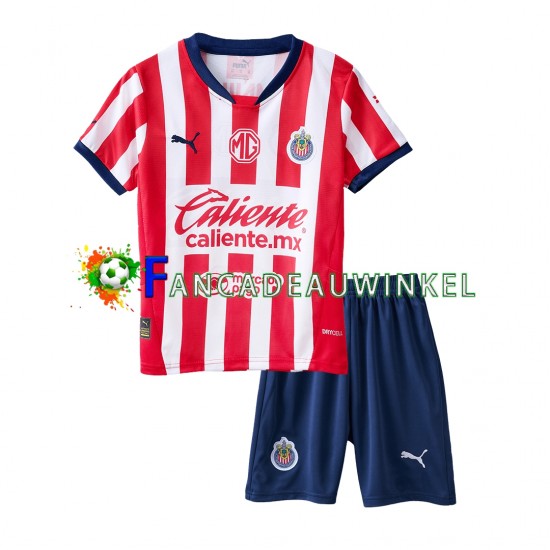 Wedstrijdshirt met Korting Deportivo Guadalajara Thuis Kind 2024-25 Korte Mouw