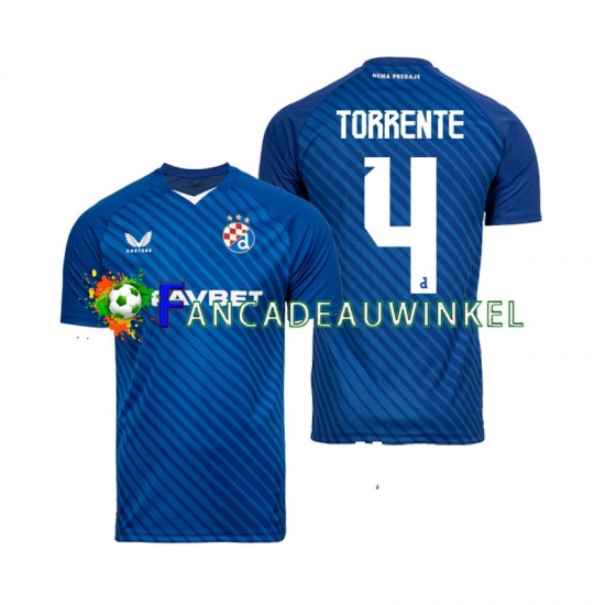 Dinamo Zagreb Wedstrijdshirt met Korting Torrente 4 Thuis Heren 2024-25 Korte Mouw