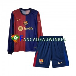 FC Barcelona Wedstrijdshirt met Korting Thuis Kind 2024-25 Lange Mouw
