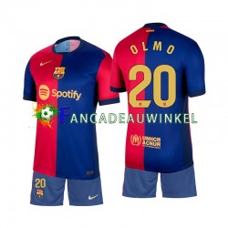 FC Barcelona Wedstrijdshirt met Korting Olmo 20 Thuis Kind 2024-25 Korte Mouw